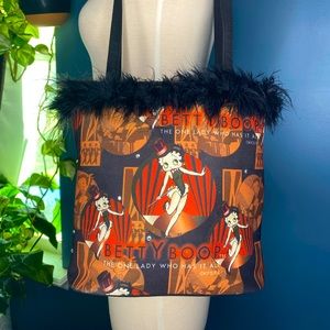 Authentic Betty Boop Feather Shoulder Bag